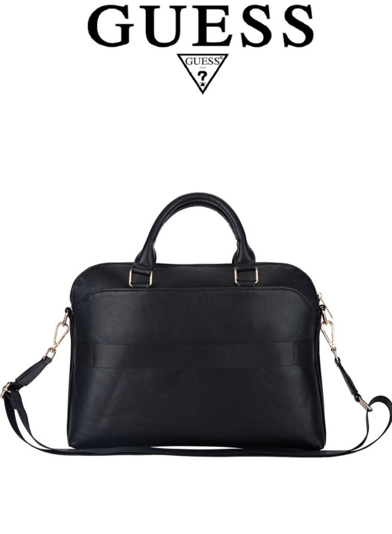 GUESS Laptop Guess bag, Guess bag suitable for laptops of 13/14/15 inches, leather laptop bag. Elegant and luxurious French design laptop bag. Original and certified Guess laptop bag. Black - Image 3